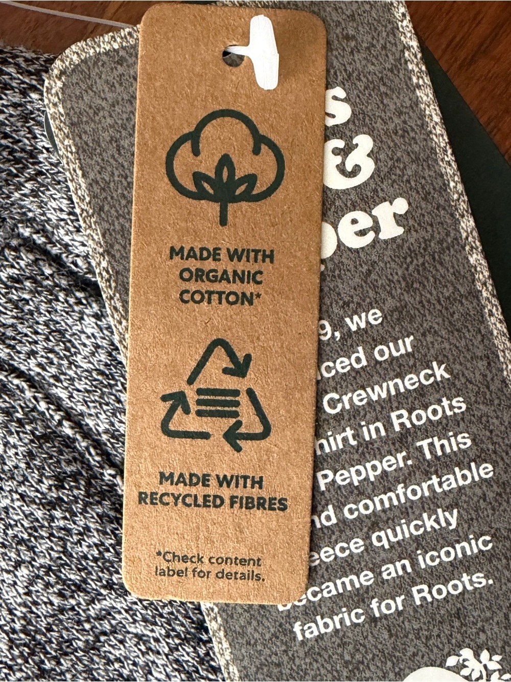 NEW Roots Gray Easy Ankle Sweatpants Organic Cotton Salt & Pepper - NWT - Picture 8 of 11